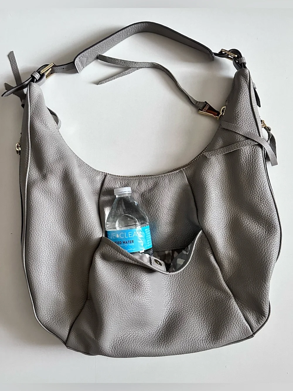 Aimee Kestenberg Corfu Pleated Hobo Bag In Steel Grey